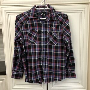Vamos youth boys plaid button up shirt